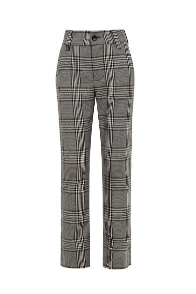 Plaid formal trousers