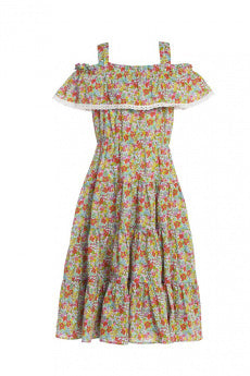 Cotton dress with flowers